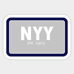 Clean, Classic New York Yankees Design Sticker